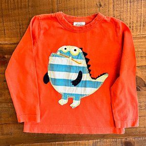 Boys Mini Boden Monster Long Sleeve Tee Size 2-3